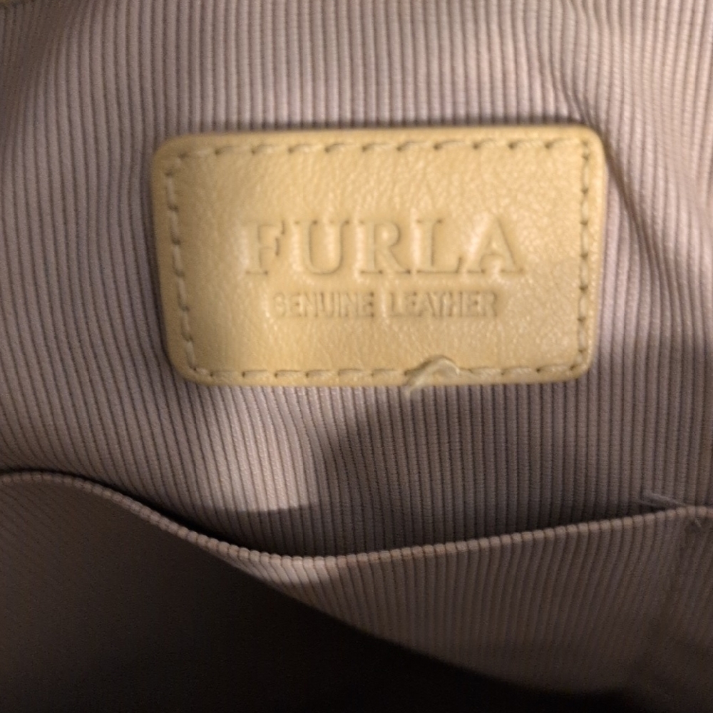 Furla Vibrant Yellow Tote Bag 17 x 11 Leather Clean Beautiful - Picture 8 of 16